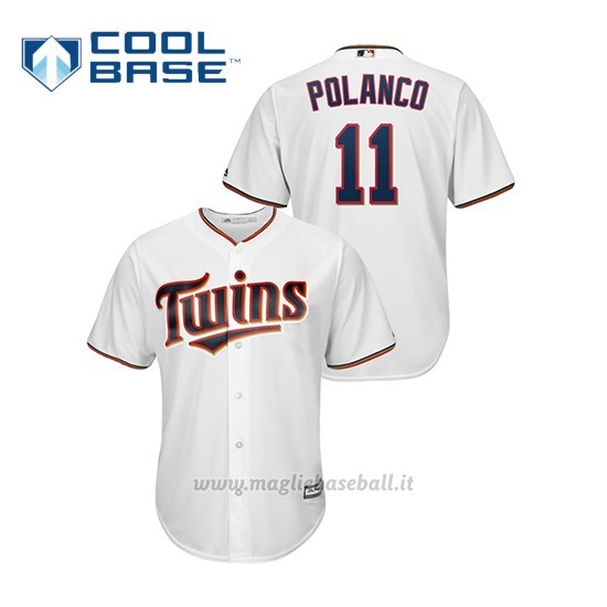 Maglia Baseball Uomo Minnesota Twins 11 J Orge Polanco Cool Base Bianco